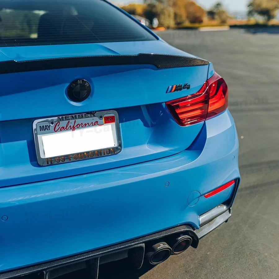 For BMW F80 M3 F82 F83 Real Carbon Fiber Rear Diffuser Lip
