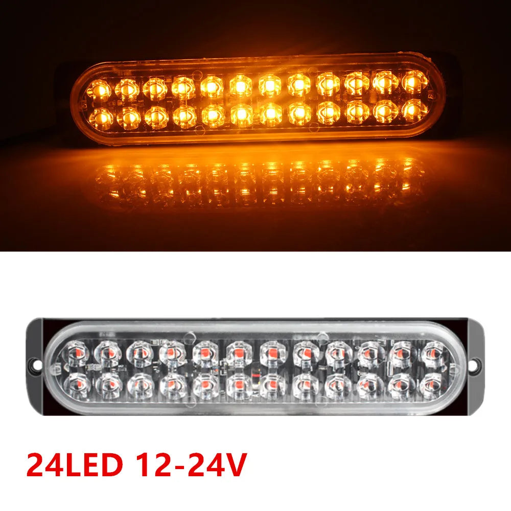 12-24v ultra-thin Strobe 24LED Side Emergency Truck Trailers