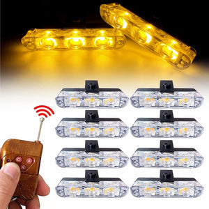 3LED Modules Grille Flash Wireless Remote Control Emergency