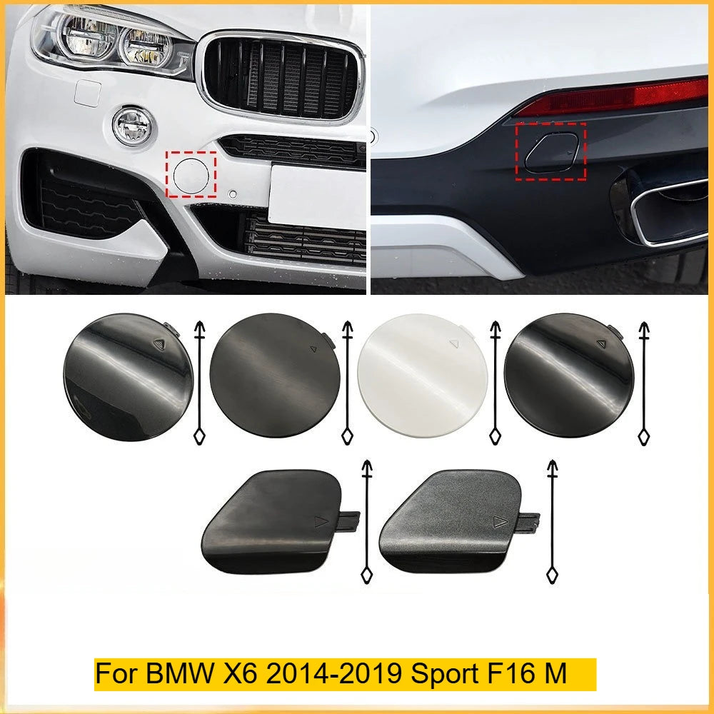 For BMW X6 2014-2019 Sport F16 M Front Rear Bumper Trailer Cover
