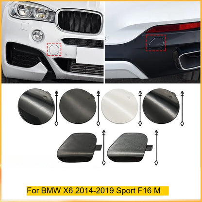 For BMW X6 2014-2019 Sport F16 M Front Rear Bumper Trailer Cover
