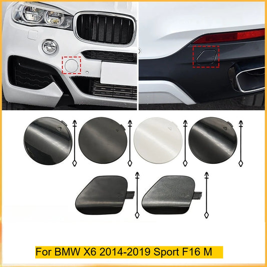 For BMW X6 2014-2019 Sport F16 M Front Rear Bumper Trailer Cover