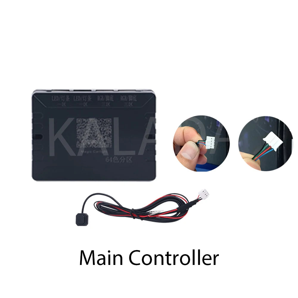 Dual Zone Colors RGB Ambient Parts Pins Plug Wires