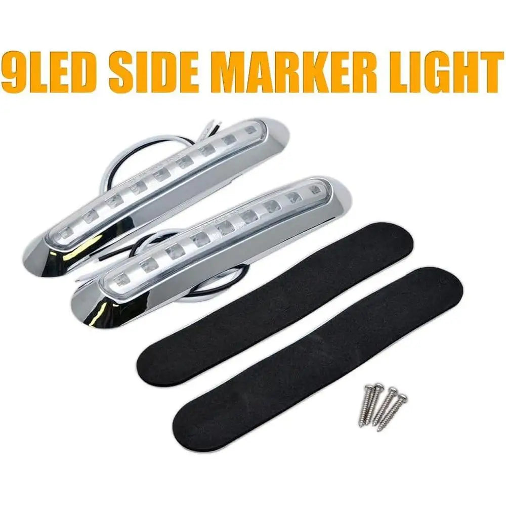 2PCS Side Marker 10-30v Waterproof Amber Red White Clearance