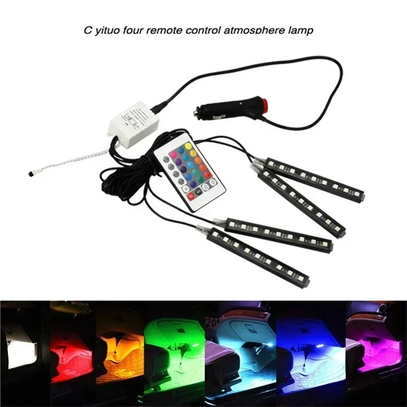 For Auto Interior Ambient Lighting Decoration RGB Strip 12V