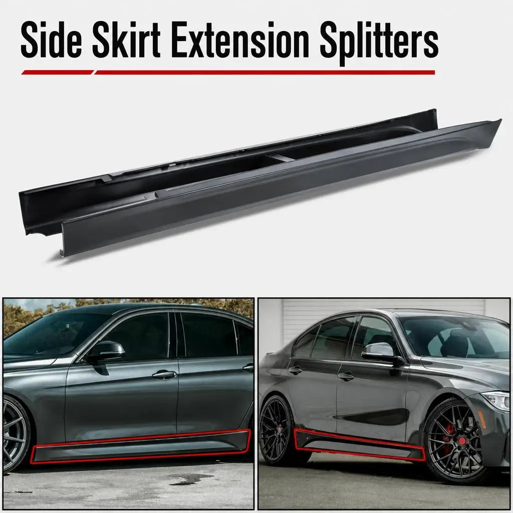 For BMW F80 M3 Style 2012-2018 1pair Side Skirt Extension