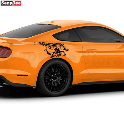 For Mustang Challenger Porsche Ford Pickup Running Horse Side