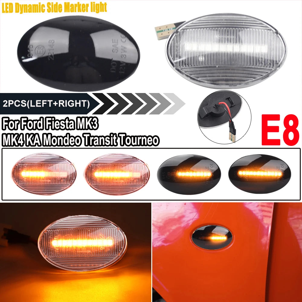 For Ford Fiesta Iii Iv MK3 Sequential Dynamic Turn Signal Side