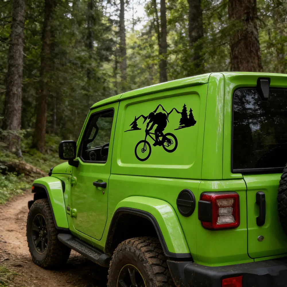 Mountain Trail Riding Outdoor Vinyl Decal Nature Escape Sticker