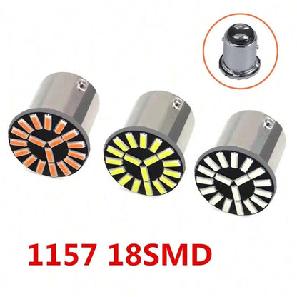 2PCS White Yellow Red 1157 18SMD Turn Signal Brake