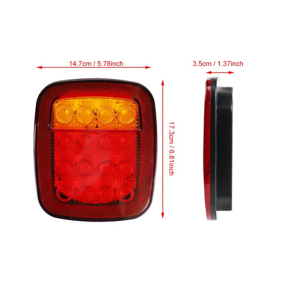 For Jeep Wrangler Tj Yj Cj 12V Truck Tail Most Trailer Boat Red