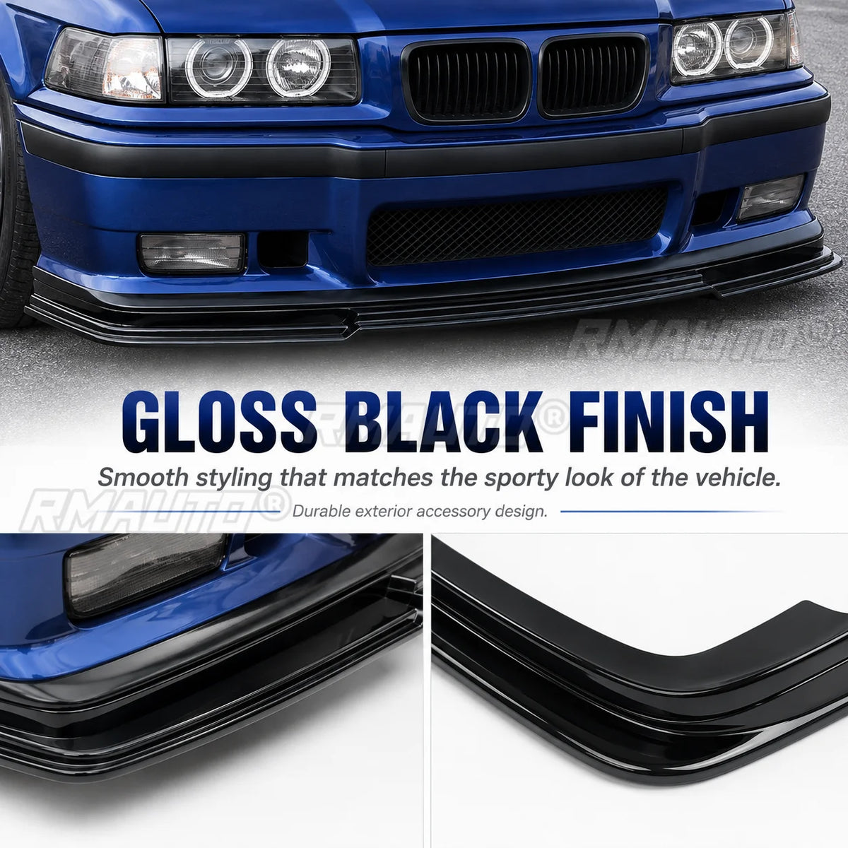 For BMW 3 Series E36 M3 Front Bumper Lip Type B Splitter 3PCS