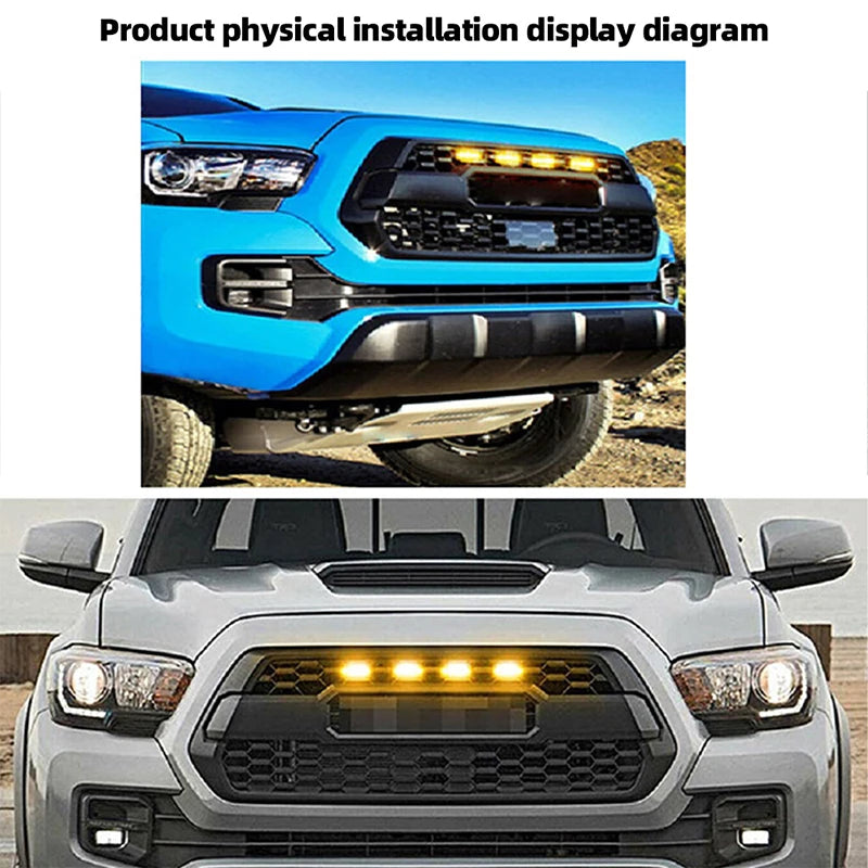For Toyota Tacoma 2020 2021 Front Grill Amber White Brightness