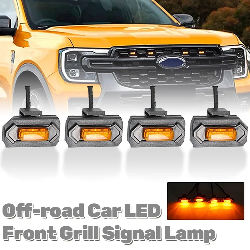 For Toyota Tacoma Raptor Trd Off 4PCS Front Grill Brightness
