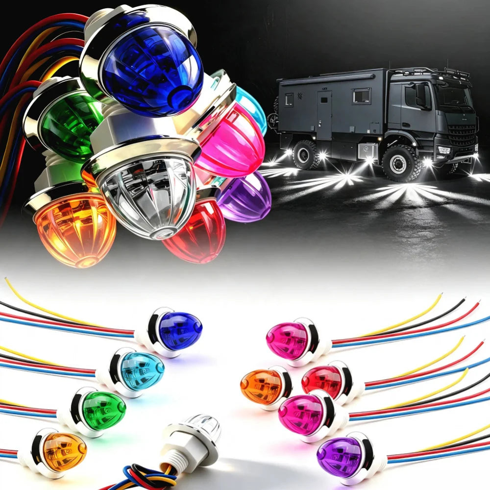 For Trailer Waterproof Warning Indicator Rv 1.25 Truck Side