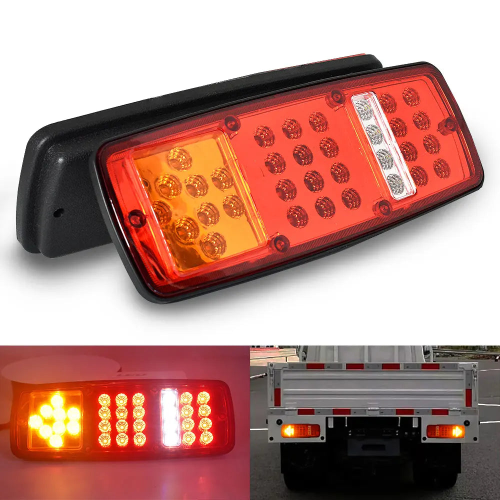 For Lorries Trailers Rvs 2PCS Bright Truck Tail Brake Turn