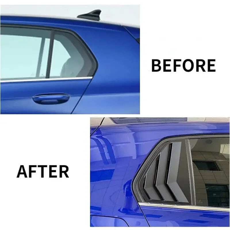For VW Golf MK8 2020-2023 Rear Louver Window Quarter Side