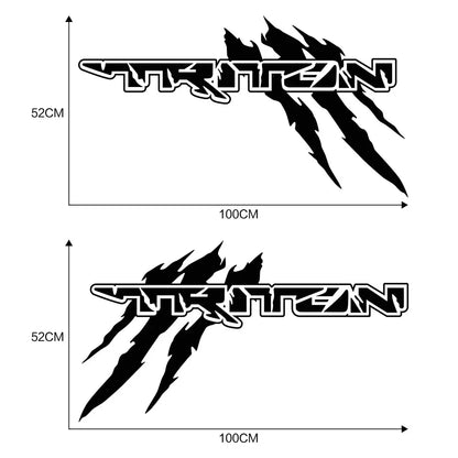 For Mitsubishi L200 Triton Clawmark Pickup 2PCS Pick Up Stickers