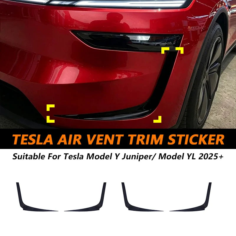 For Tesla Model Y Juniper 2025+ Front Bumper Air Outlet Strip