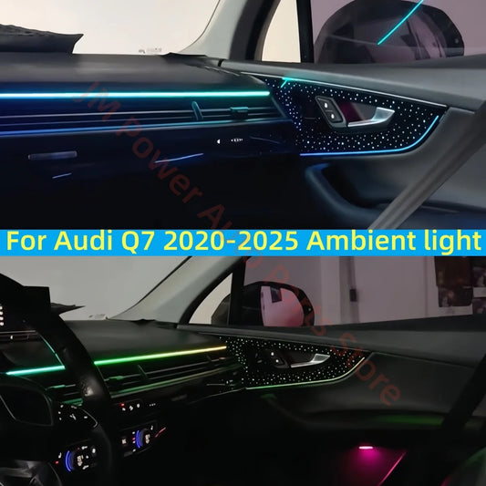 For Audi Q7 2020-2025 LED Atmosphere Fit Interior Lighting