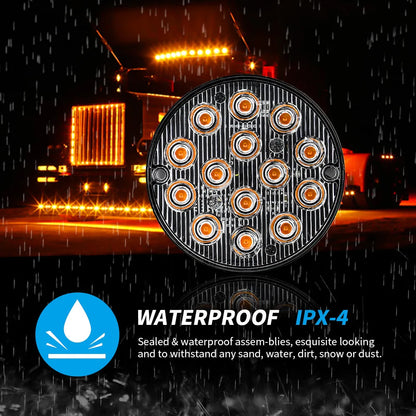 1PCS Strobe Warning Grille Flashing Truck Amber Traffic 12V