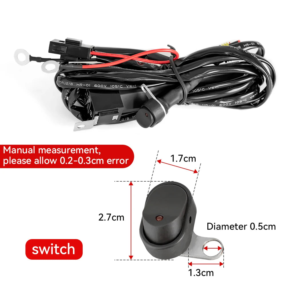 Motorcycle Fog Wiring Harness Headlamp Refit Relay Wire Motorbike