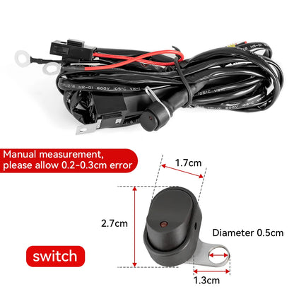 Motorcycle Fog Wiring Harness Headlamp Refit Relay Wire Motorbike