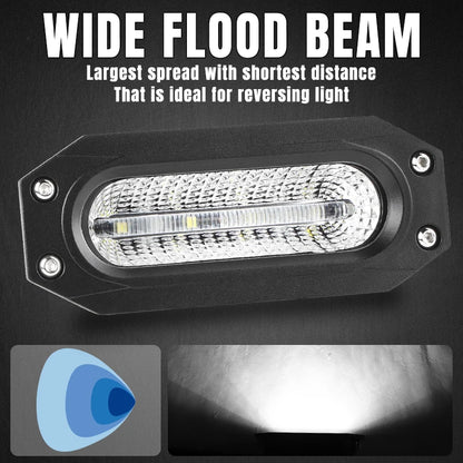 For Jeep 12V 24V Inch Reversing Cruising Brake Flush Mount Fog