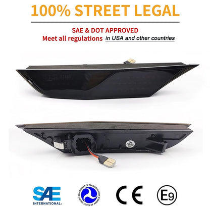 For Nissan Gtr R35 Coupe GT-R 2PCS No Error Dynamic Side Marker