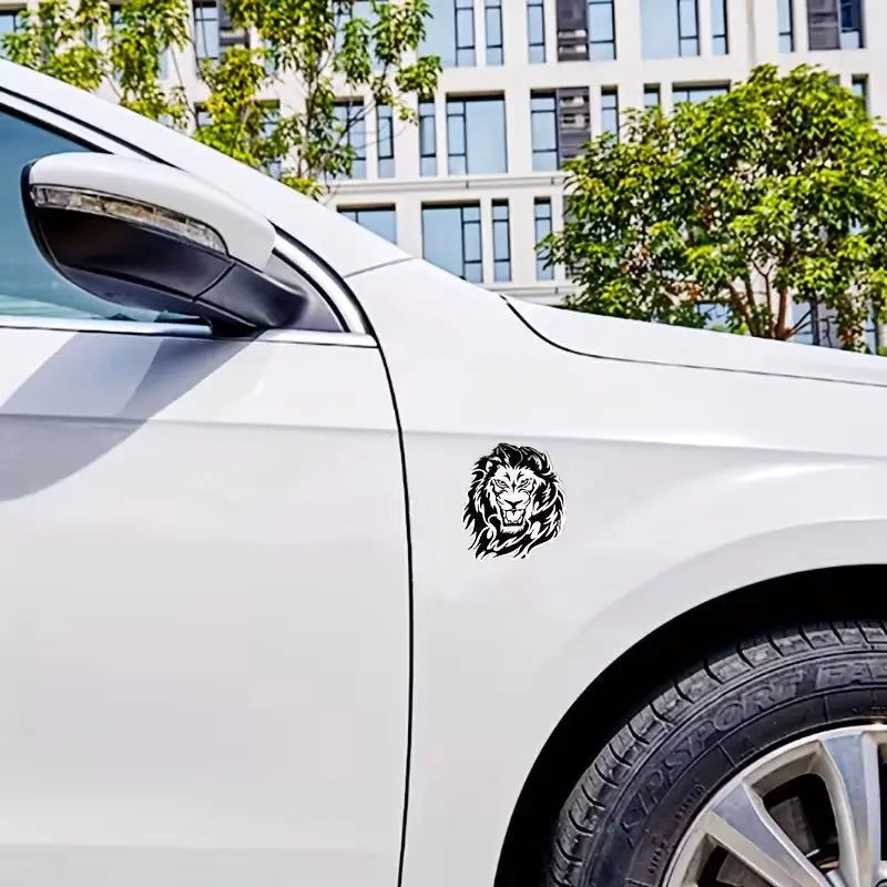 For Vehicles A 3D Fierce Lion Sticker Featuring Metal Head Tail