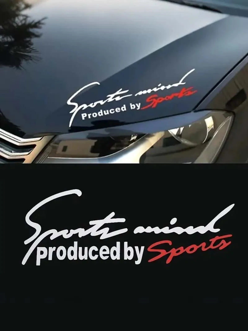 Eyebrow Sticker Sport Letter Sporty Body Decal Personalized Hood