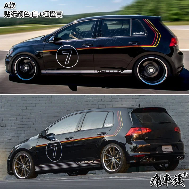 For VW Golf 7 MK7.5 Body Stickers Exterior Modification Decal