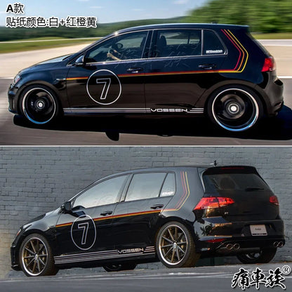 For VW Golf 7 MK7.5 Body Stickers Exterior Modification Decal