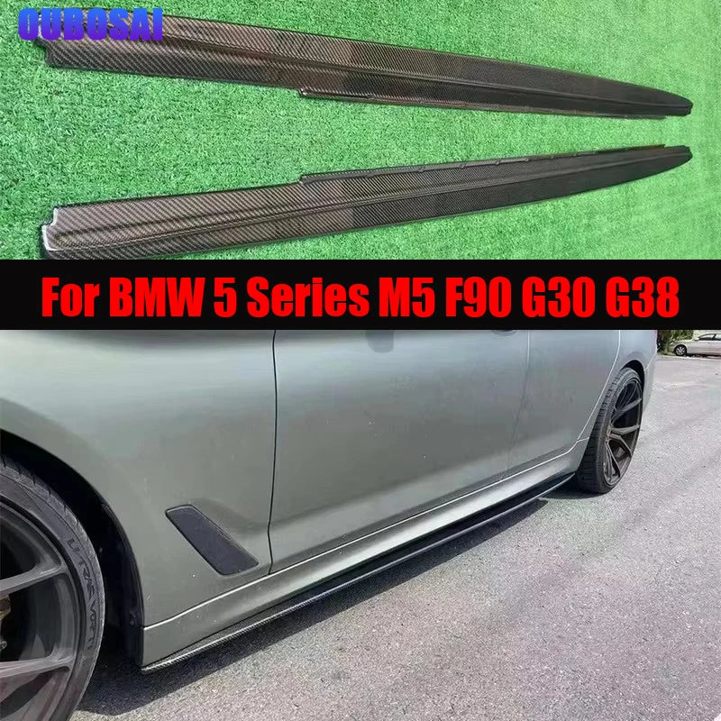 For BMW 5 Series M5 F90 G30 G38 Carbon Fiber Side Skirts Bumper