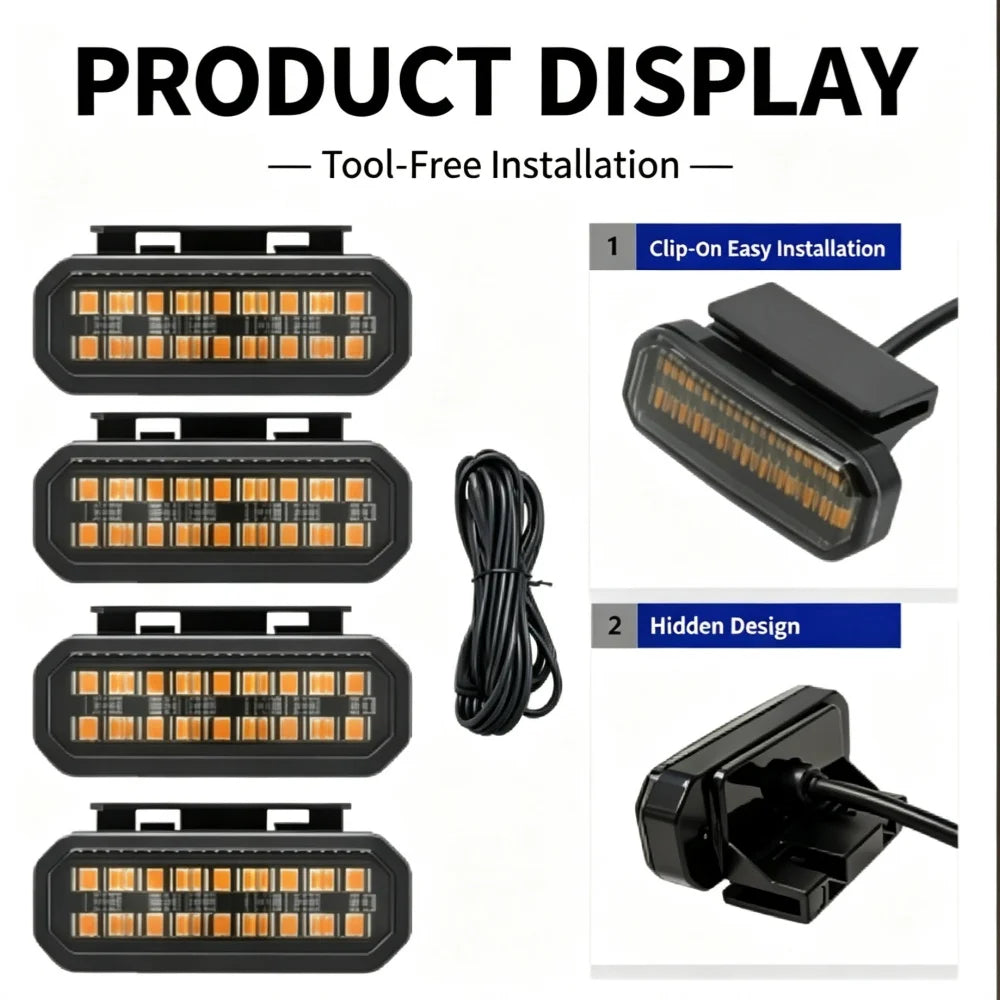 For Isuzu D-MAX LED Medium Grid Small Yellow Amber Red White Blue