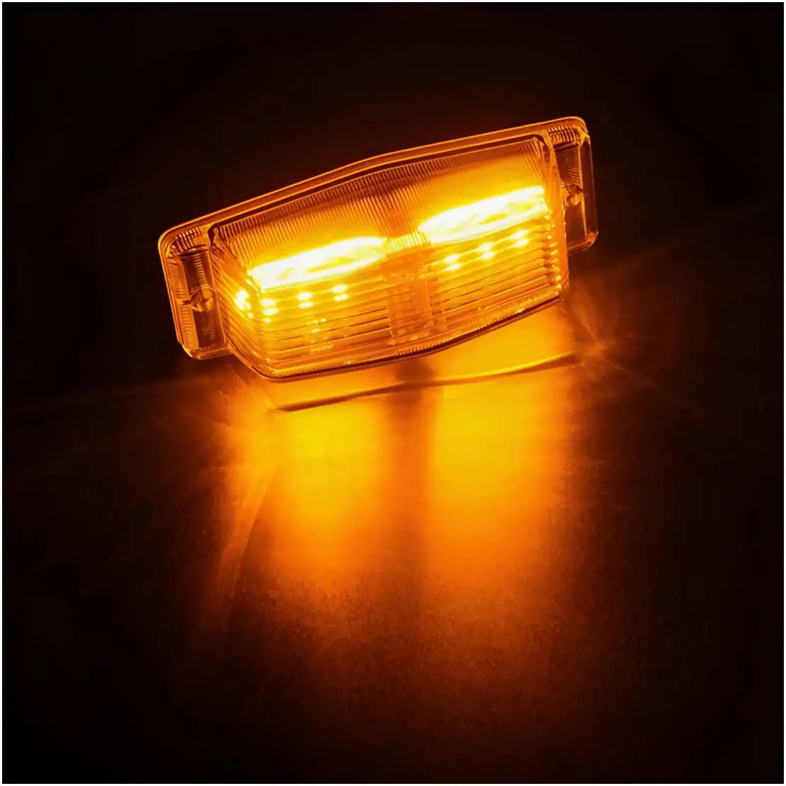 2PCS Yellow 24LED 24V Retro Double Burner Front Marker