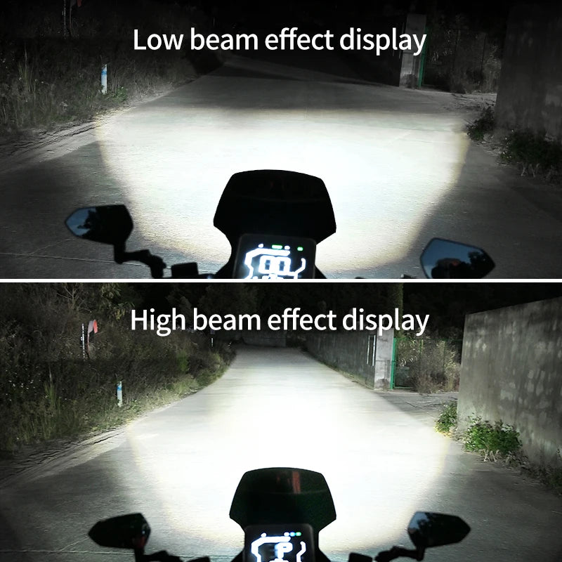 For Motorcycle Dual Color Bright Headlight Bulb H4 ba20d Base