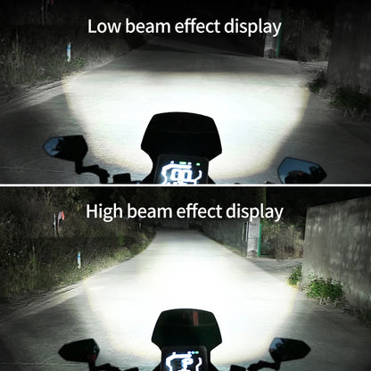 For Motorcycle Dual Color Bright Headlight Bulb H4 ba20d Base