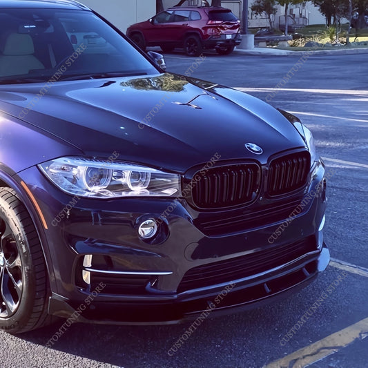 For BMW X5 F15 30D 35I Gloss Black Front Bumper Lip Spoiler