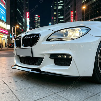 For BMW 6 Series F06 F12 Cs Gloss Black Front Bumper Lip