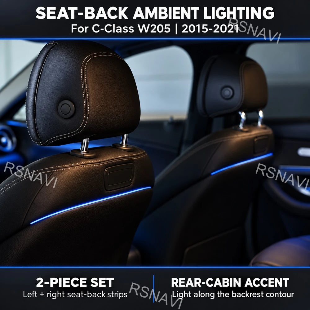 Seatback Trim Ambient Lighting Compatible Mercedes-Benz c-class