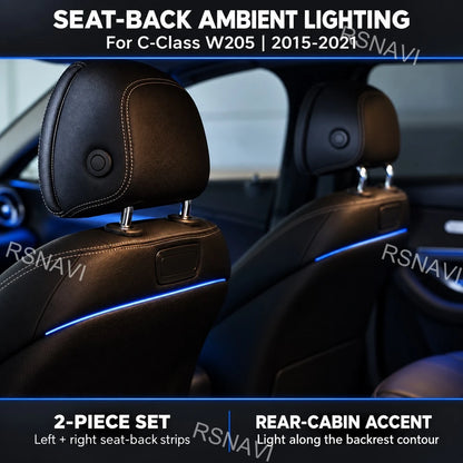 Seatback Trim Ambient Lighting Compatible Mercedes-Benz c-class