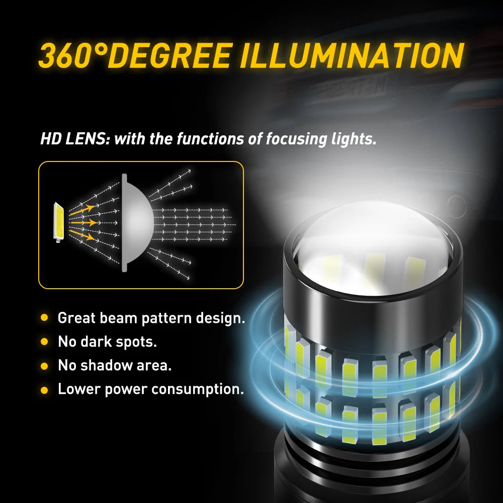 Auxito 2PCS T20 Spotlight 7443 Bulb Canbus No Error