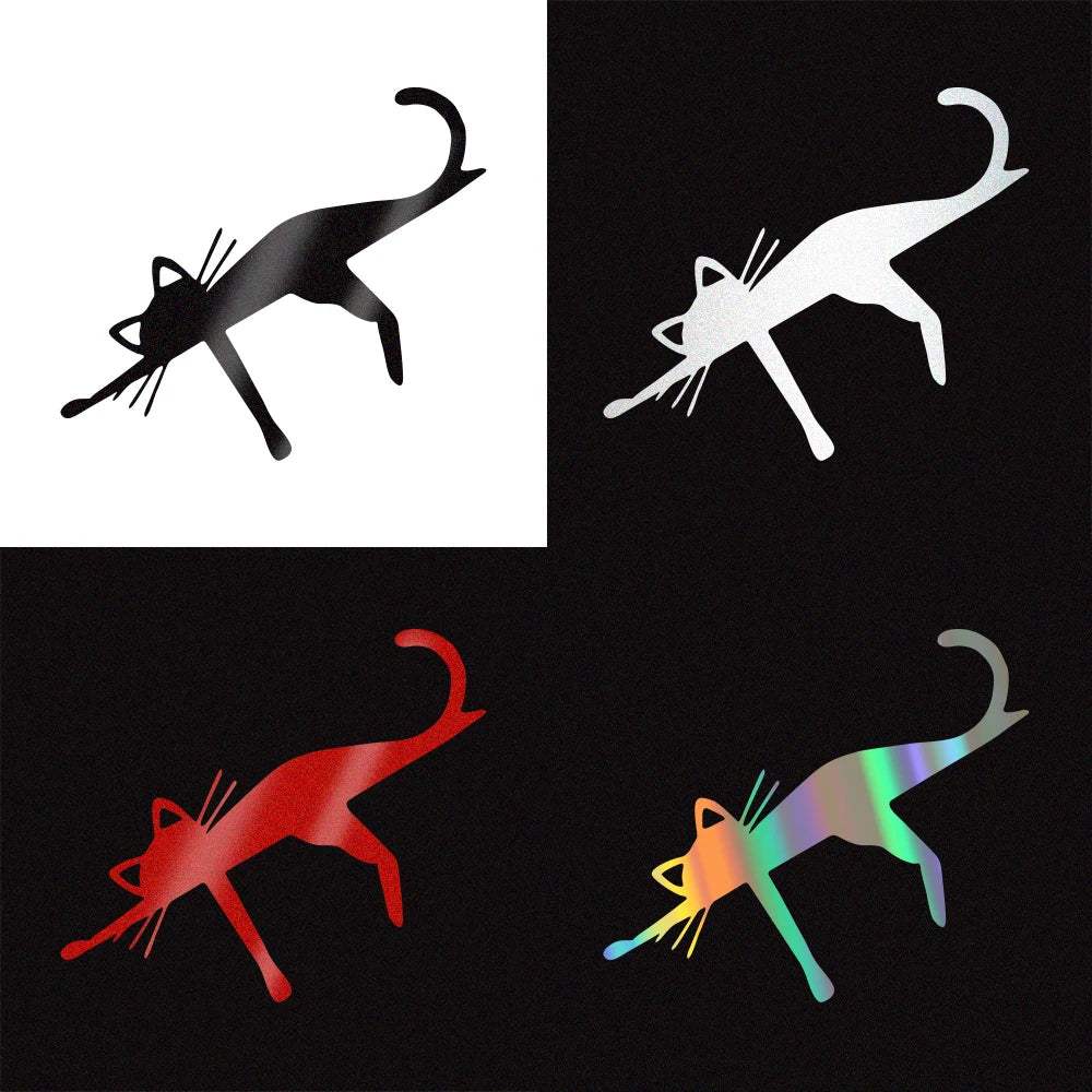 Funny Cat Stickers Vinyl Decal Reflective Body Windows Windshield