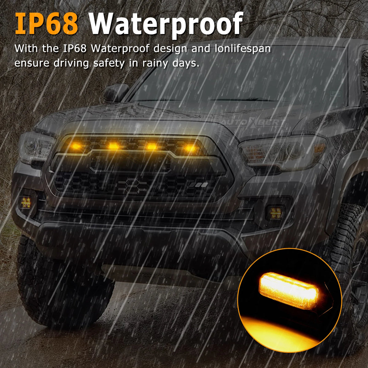 For 2016-up Toyota Tacoma W Trd 4PCS raptor-style Orange Yellow