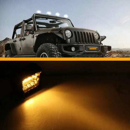 For Auto 4X4 ATV Hynbyzj Inch 120W Work 12V 24V Modes Fog Driving