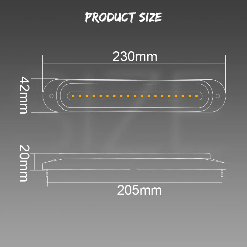Truck Tail Bar In Stop Brake Turn Signal Drl