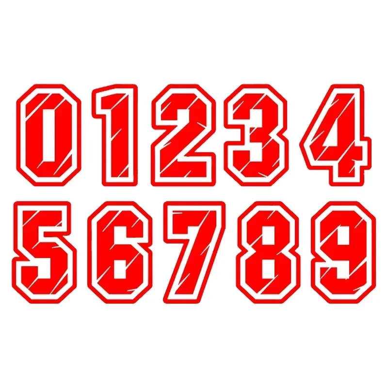 Sticker No Background Figures Racing Number Helmet Vinyl Decals