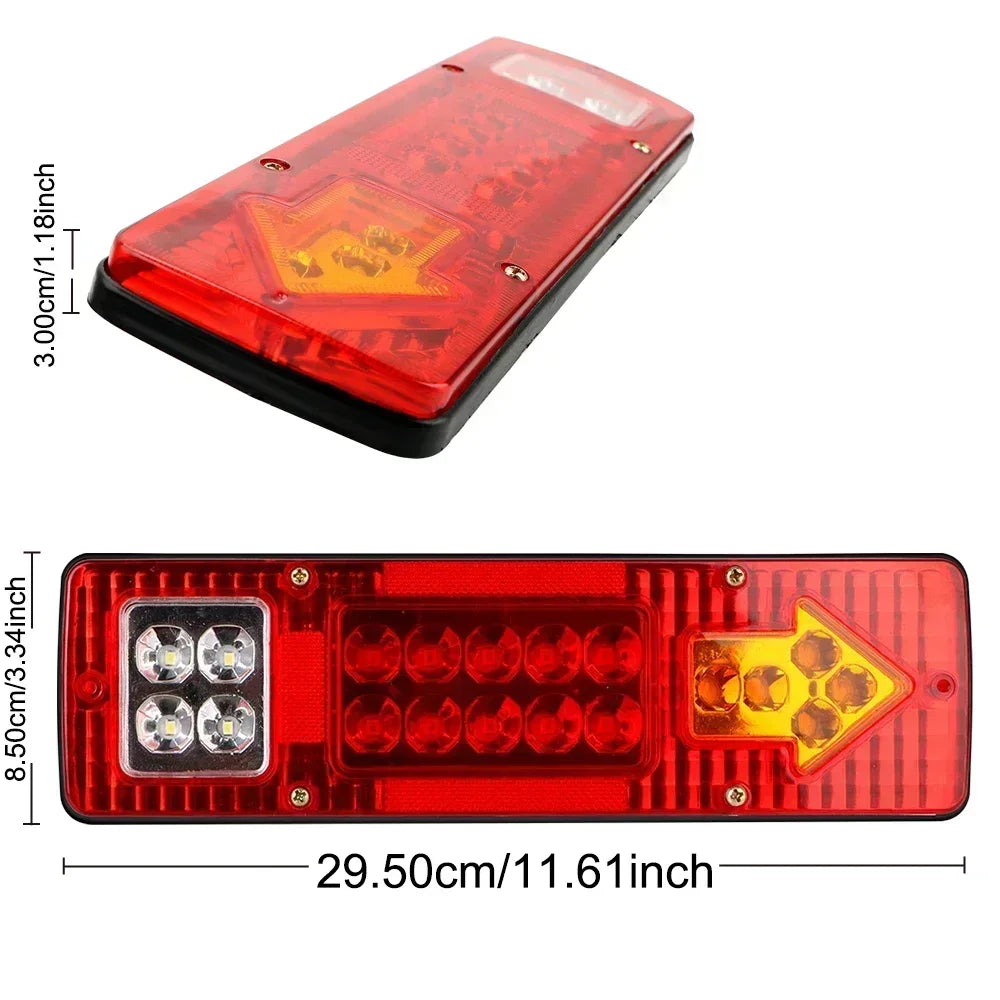 For Trailer Lorries Boat 19LED Tail 12V 24V Turn Signal Assembly