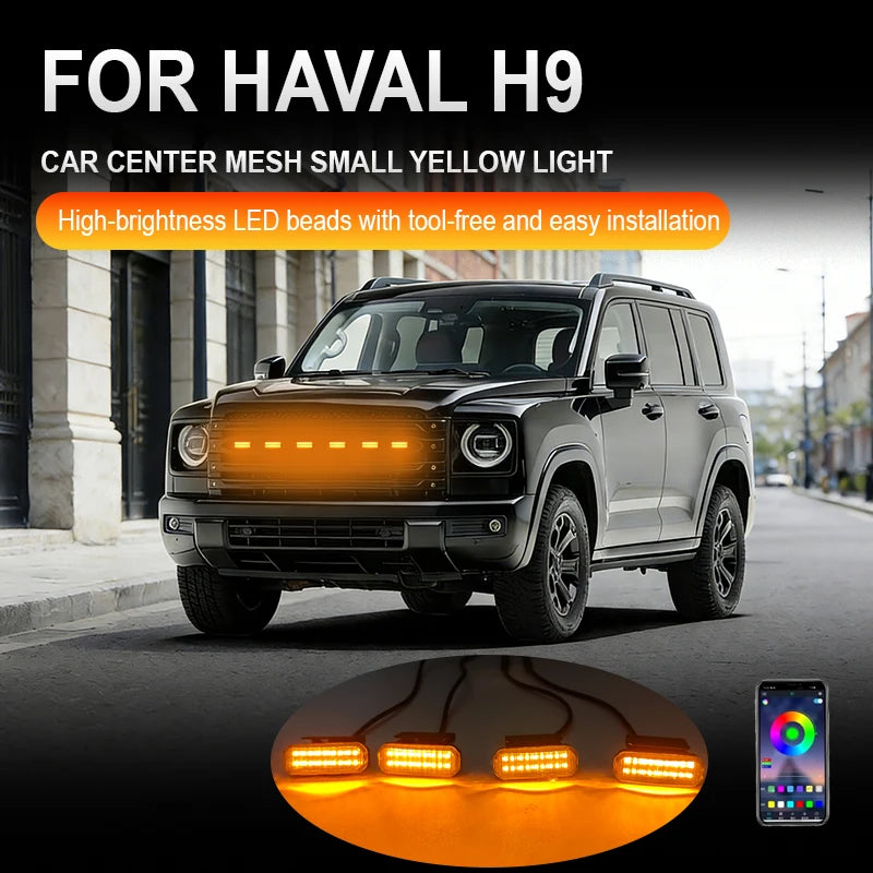 For Haval H9 LED Front Grille Daytime Running Wheel Eyebrow